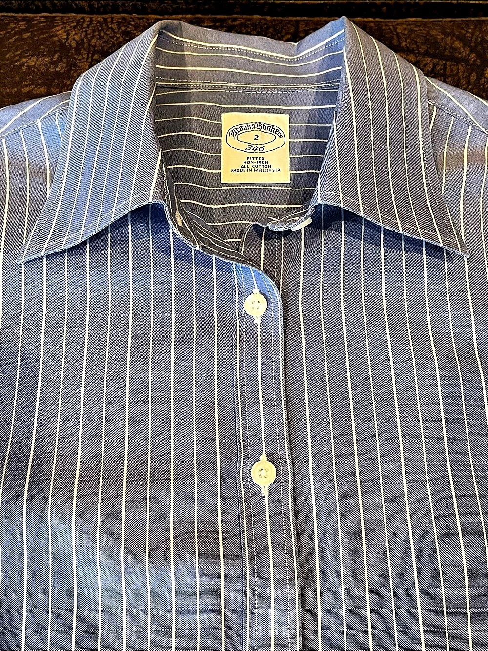 Brooks Brothers 346 Fitted Non-Iron Striped Button-Down Shirt - Size 2 - NWOT